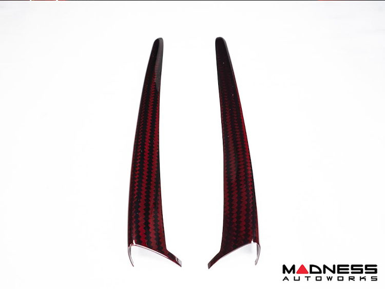 Alfa Romeo Giulia Rear Diffuser - Carbon Fiber - Quadrifoglio Model - Dark Red Candy